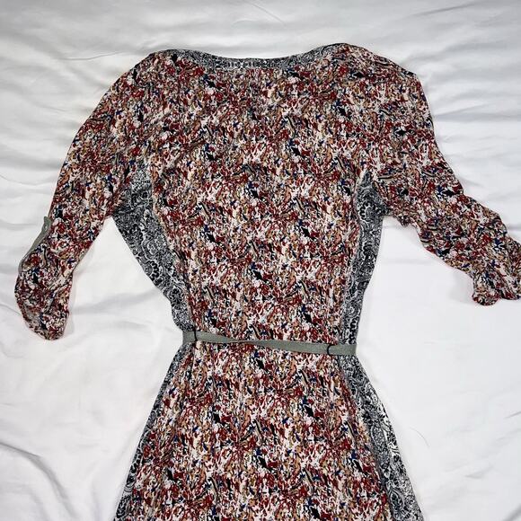 Anthropologie Tiny Perenne Dress Size M Floral Paisley Belted Boho Shirtdress - Picture 12 of 13